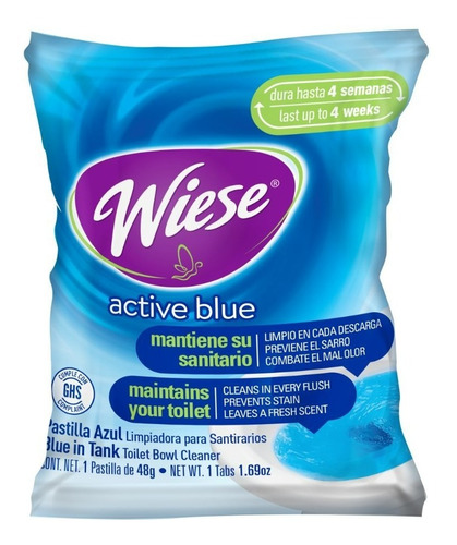 Wiese Pastilla Azul Para Baño, 48 Gr 