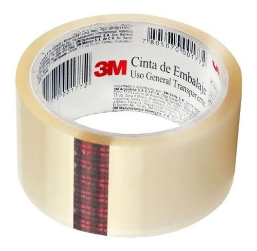 Imagen 1 de 7 de Cinta De Embalaje 3m Scotch. 24 Unids. Transparente Y Café.