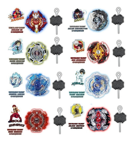 Kit 2 Beyblade Burst+ 2 Beyblade Metal Led + Arena Beyblade