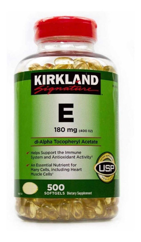 Vitamina E 400 Iu Kirkland 500 Softgels Sellado Importado