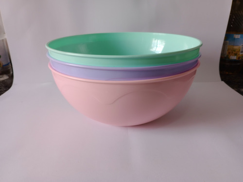 Bowl Plástico 4.5 Litros Super Grande Color Pastel Rosa
