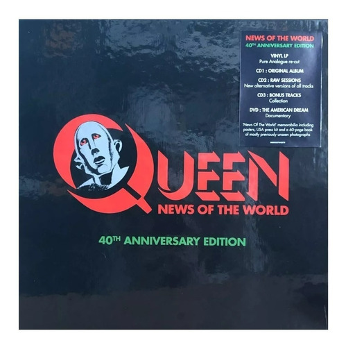 Queen News Of The World 40 Aniversary 3 Cd + Dvd + Lp Vinyl