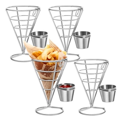 Soporte Para Patatas Fritas Peohud, Paquete De 4, Cesta En F