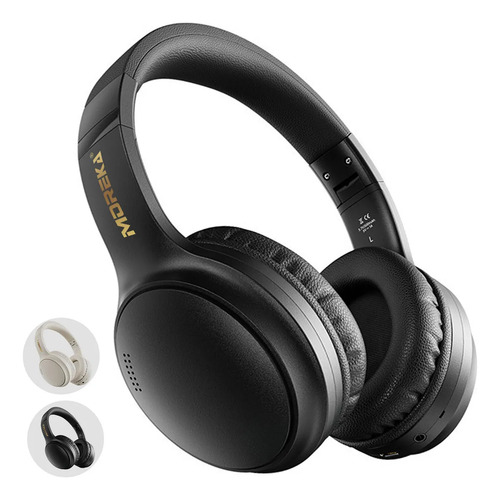 Moreka-bl018 Auriculares Inalámbricos Bluetooth Con Cancelación Activa De Ruido, Audífonos Inalámbricos Sobre Oreja, Micrófono Integrado, Diadema, Anc Inalámbrico, Bt 5.3, Color Negro
