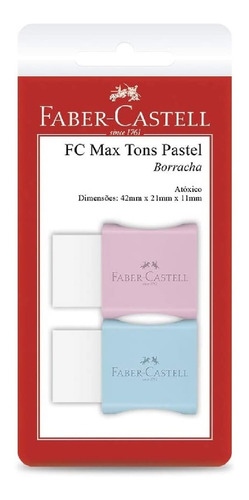 Kit 2 Borrachas Max Tons Pastel Faber Castell  