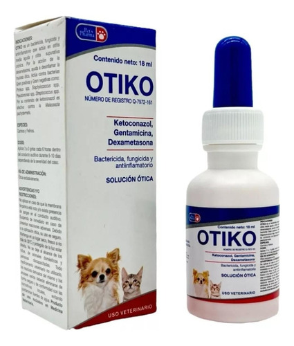 Otiko Solucion Otica Perros Y Gatos Bactericida, Fungicida