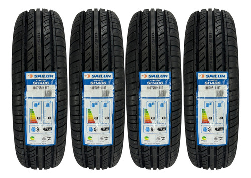 Kit 4 Pneus Sailun 185/70r14 88t Atrezzo Sh406 Onix + Brinde