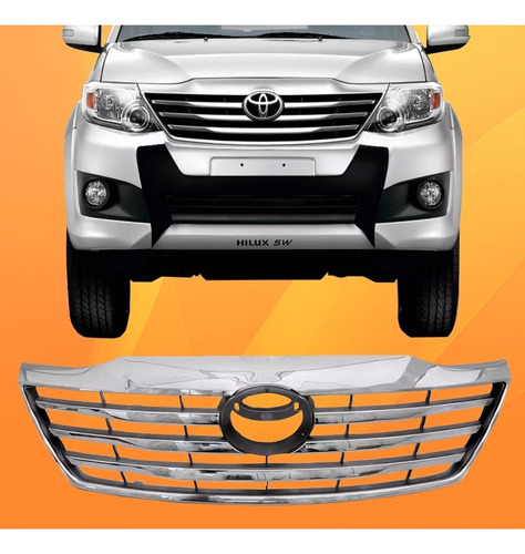 Imagem 1 de 7 de Grade Hilux Sw4 2012 2013 2014 2015 Cromada