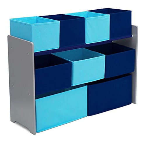 Organizador Juguetes Infantil Mdf 91,44x30x71,12cm Azul