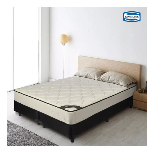 Sommier Simmons BackCare Hotel Bilt 2 plazas de 190cmx140cm negro y blanco