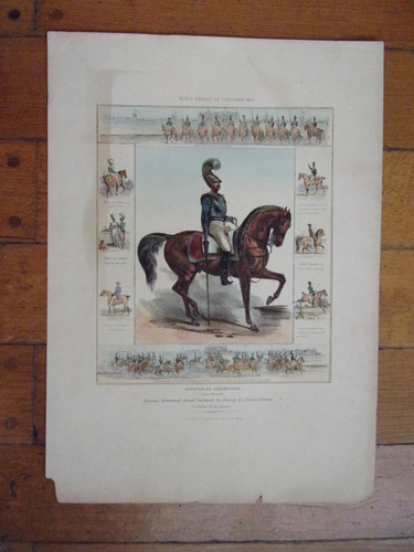 Cavallería Ecole Royale De Cavalerie Litografía Siglo Xix