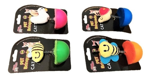 Imagem 3 de 5 de Brinquedo Oscilante Para Gato C/ Catnip Bichinho De Pelúcia