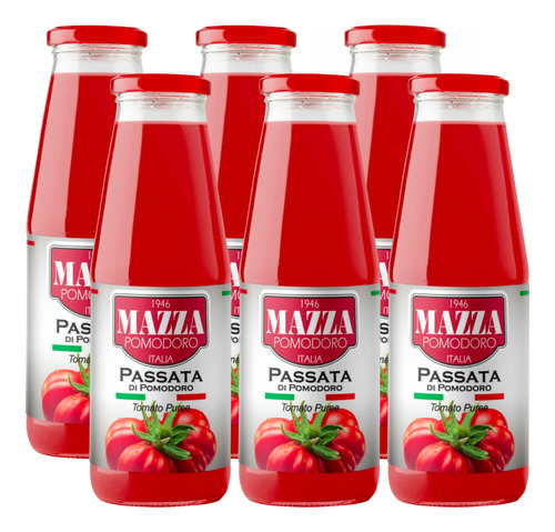 Passata Di Pomodoro Pure De Tomates Mazza  680 Gr. Pack X6