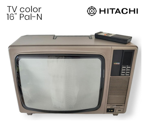 Tv Color Hitachi 16  Pal Con Control. Excelente Estado! 80's