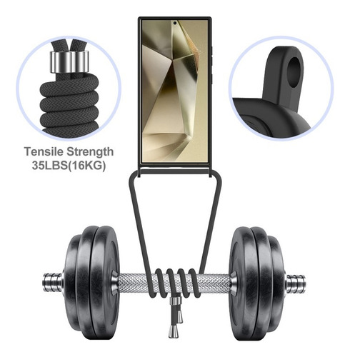 Funda De Silicona Sólida For Samsung Con Cordón, Duradera