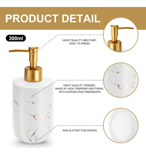 1pcs 10 Oz Soap Dispenser Hand And Dish Soap Dispenser Deter