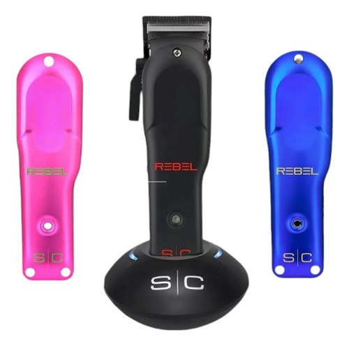 Maquina Corta Pelo Rebel Stylecraft S/c Profesional Azul/rosa/negro