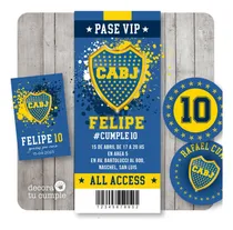 Comprar Kit Imprimible Futbol Boca Cumpleaños