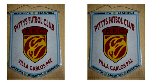 Banderin Chico 13cm Pittys Fc Villa Carlos Paz