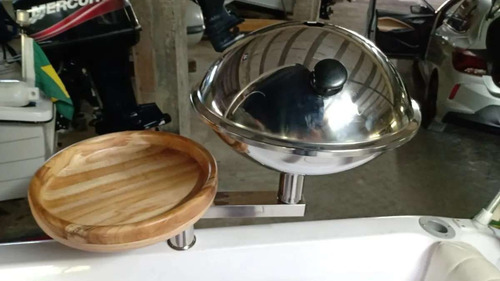 Imagem 2 de 5 de Churrasqueira Para Costado 40cm Diâmetro Em Inox 304