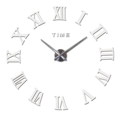 Reloj Pared Negro, Plateado, Oro Acrílico Grande 3d Romano