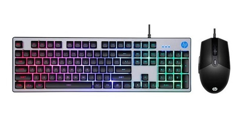 Combo Hp Km300f Teclado Retroiluminado Gamer  + Mouse Usb