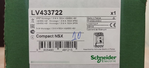 Disjuntor Schneider Lv433624 C40v31m320 Nsx400hb1 Mic 1.3 3p