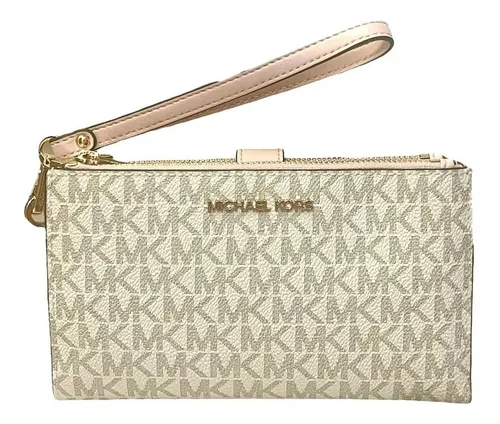 Michael Kors Cartera Mujer Original Jet Setvainilla Doblezip