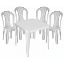 Mesa + 4 Cadeiras Plastica Dolfin Ref:254959, 254932