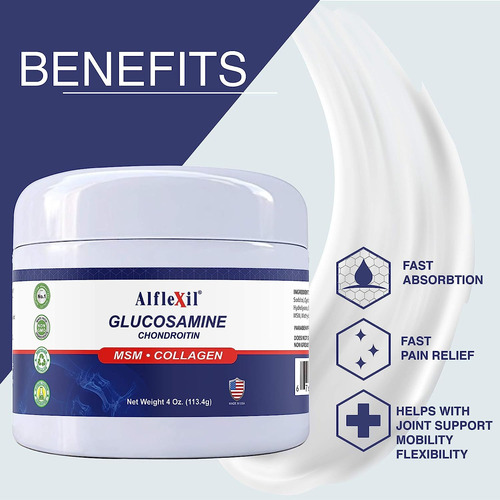 Alflexil Glucosamina Condroitina Msm Colágeno Crema E E U U