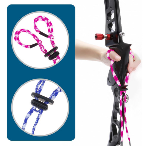 Ecsing - 2 Correas De Tiro Con Arco Ajustable Para Dedo Con