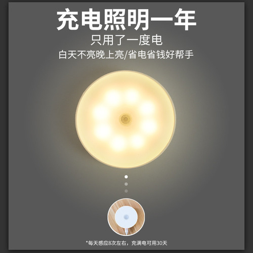 A Luz Nocturna Recargable Con Sensor De Movimiento,