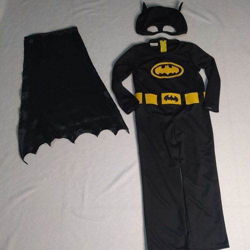 Disfraz Niño Batman Superheroe Braga Capa Y Mascara