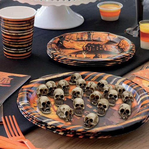 . 20x Mini Juego De Calaveras, Adorno De Esqueleto,