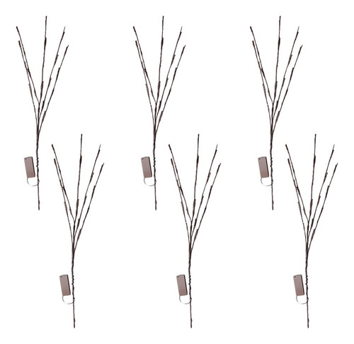 . 6pcs Luces De Rama Led Decoración Lámparas Blanco Cálido
