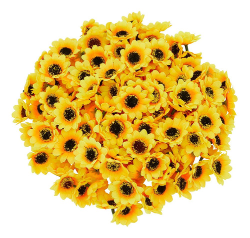 Cabezal Girasol Artificial Decoracion Flor Seda Amarilla 150