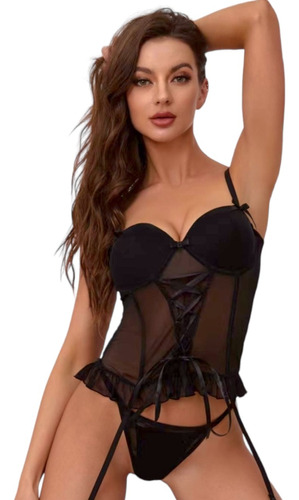 Conjunto Corset 2 Piezas Set Lencería Erótica Femenina