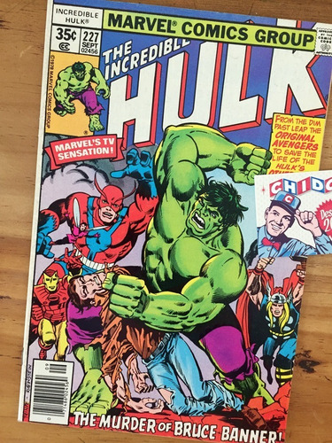 Comic - Hulk #227 Sal Buscema Avengers Thor Iron Man
