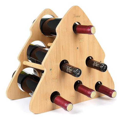 Tirrinia Botellero De Bambú, Portabotellas De Vino Con Linda
