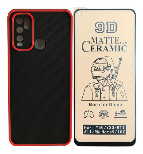 Estuche Forro Antichoque + Cerámica Para Vivo Y50