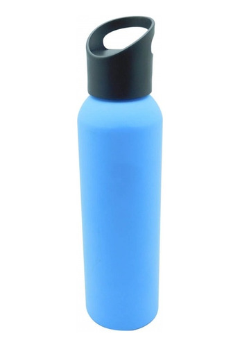 Botilito Metálico 600ml Botella Termo Agua Deporte Gym Azul