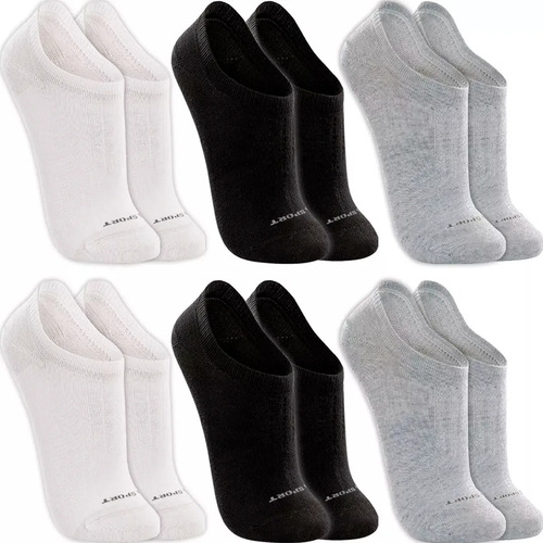 Kit 6 Pares Meias Lupo Sapatilha Invisível Sport Original