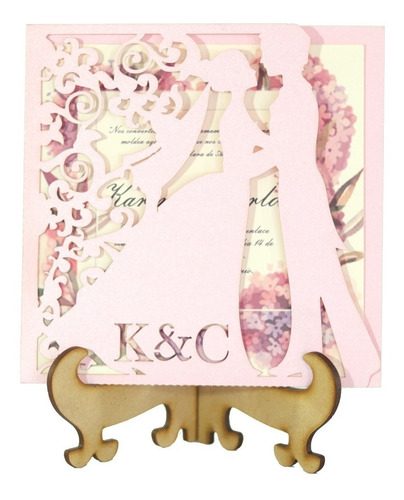 Imagen 5 de 9 de 50 Sobres Corte Láser Novios Boda Personalizados