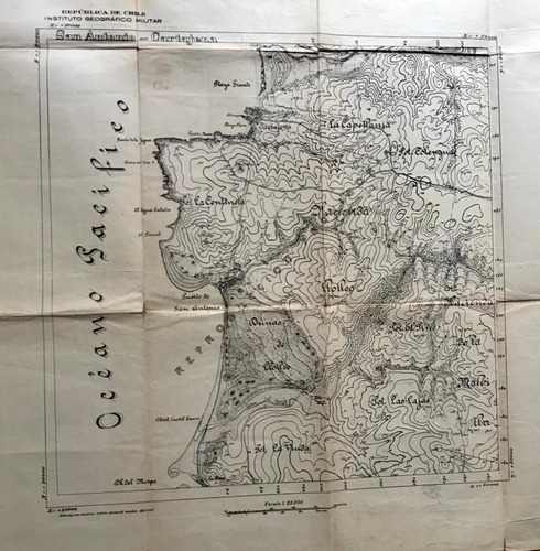 Mapa San Antonio Cartajena, Igm, Sin Fecha