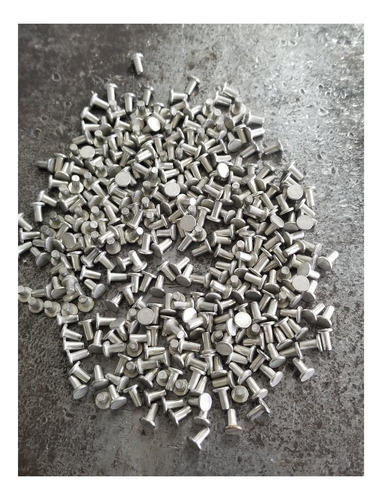 Remache Hierro Estañado Nº7 (3x6mm) Golpe Macizo X 250 Unid