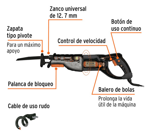 Sierra Sable 900 W Vel Variable Industrial Truper 17269