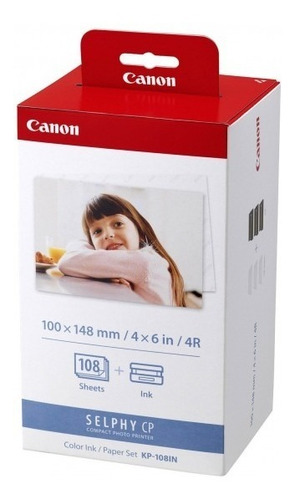 Kit Fotográfico Papel Y Cinta Canon Kp108 Para Imp. Selphy