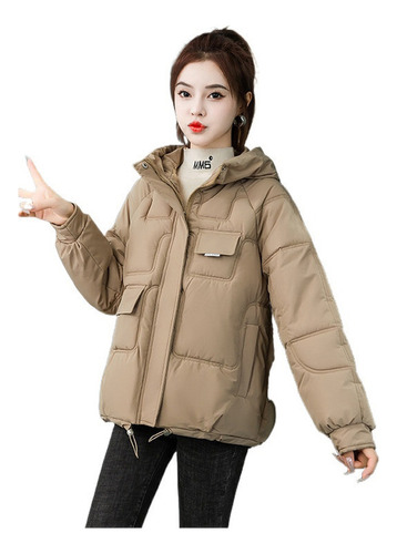 Jaqueta Parka Feminina Nova Com Capuz De Inverno