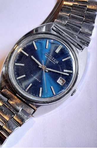 Reloj Citizen 17 Jewels Automatic Azul Oscuro Metalizado 