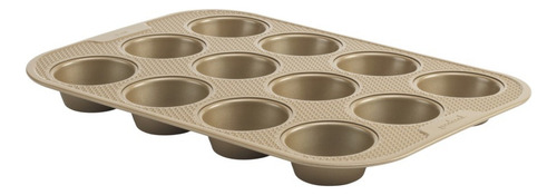 Goodcook Molde Cupcakes Acero Al Carbono Antiadherente Color Bronce